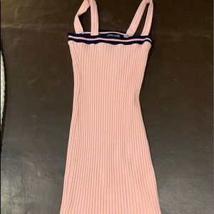 Pink slip dress